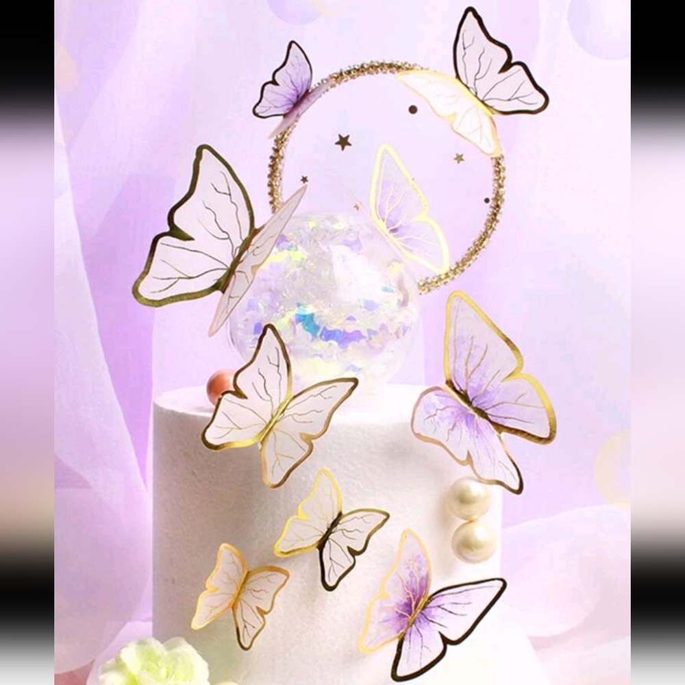 10 pieces cake decorations